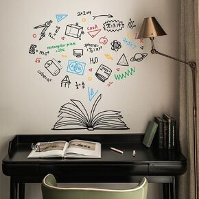 SUPERDANT Colorful Vinyl Wall Quote Stickers Ability Motvation Attitude Motivational Wall Decor Gradient Color Wall Decal for Nursery Kindergarten Bedroom Playroom Classroom