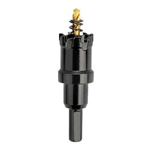 19mm（ 3/4 inch ）Carbide Hole Saw,Metal Steel Hole Saw,Stainless Steel Drill Bit, Hole Cutter for Stainless Steel,Sheet Metal, Thick Metal and Iron,Black (19mm（ 3/4 inch ）)