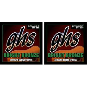 GHS Strings BB30L Bright Bronze, 80/20 Copper-Zinc Alloy, Acoustic Guitar Strings, Light (.012-.054) (BB30L SET), 3 Sets of BB30L