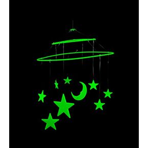 9 Piece Glow in The Dark Star Hanging Mobile