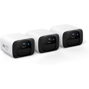 eufy Security SoloCam C210 3-Cam Pack, Wireless Outdoor Camera, 2K Resolution, No Monthly Fee, Wireless, 2.4 GHz Wi-Fi, HomeBase 3 Compatible (Renewed)