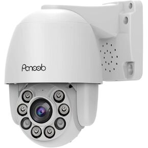 6MP PTZ Outdoor Camera, 355° Pan 90° Tilt 5X Optical Zoom PoE IP Security Cams, AI Human Vehicle Detection, 2.7-13.5mm Lens, 328ftIR Night Vision, Two Way Talk, Support 256GB SDCard, PT16A-6MZ