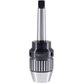 1/16-1/2" MT2 Precision Keyless Drill Chuck, Heavy-Duty with Integrated Shank, Titanium Jaws, 0537-1202