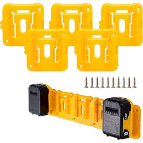 10/5 Pack Battery Holder for dewalt 20V Battery Mounts Dock Holder(w/12 Screws) (10 Pack Battery Holders)