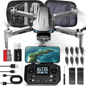 HHD Drone with 4K Camera for Adults Beginner,249g Foldable 5G FPV Transmission, 32GB SD Card Include,RC Quadcopter,Brushless Motor,Smart Return Home,Headless Mode and 2 Speeds(Black)