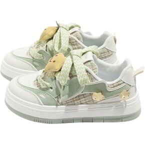Kawaii Platform Shoes - Chunky Sneakers for Women, Aesthetic Sneakers, Available in Mint Green and Creamy Pink, Footwear