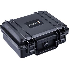 Lykus HC-2510 Waterproof Hard Case with Foam, Interior Size 9.8x7.5x3.7 inch, Suitable for Osmo Pocket/Action/Mobile, GoPro, Coins, Small Electronics and More