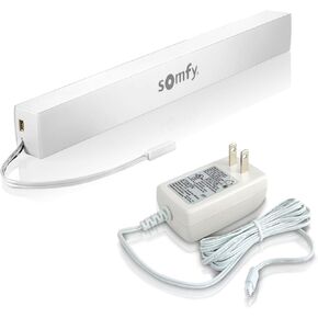 Somfy Rechargeable Battery Pack 2-Pack & Charger Bundle - Power Blinds, Shades, Curtains - Long-Lasting, Easy Install - Wall Mount Clips Included - #9021217, #9025166