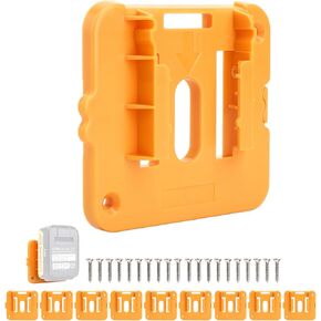 10 Packs Battery Holder Compatible with Dewalt 20V 60V Battery, Wall Mount Holder with 20 Screws for Battery DCB206 DCB206-2 DCB204 DCB203 DCB203-2 DCB204-2 DCB201 DCB200 DCB200-2