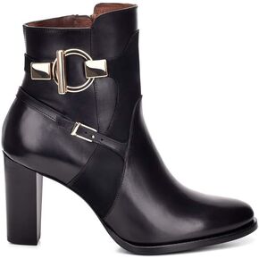 FRANCO CUADRA Women's Bootie in Genuine Leather Black
