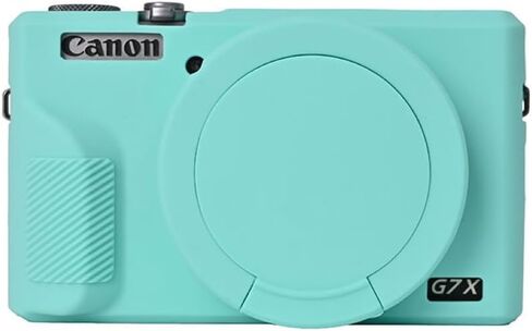 Case for Canon Powershot G7X Mark III Digital Camera, Soft Silicone G7X Mark III Camera Case Accessories, Protective Case Cover for G7XIII G7X3 with Detachable Lens Cover - White in Saudi Arabia