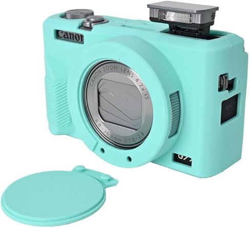 Case for Canon Powershot G7X Mark III Digital Camera, Soft Silicone G7X Mark III Camera Case Accessories, Protective Case Cover for G7XIII G7X3 with Detachable Lens Cover - White in Saudi Arabia