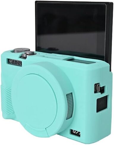 Case for Canon Powershot G7X Mark III Digital Camera, Soft Silicone G7X Mark III Camera Case Accessories, Protective Case Cover for G7XIII G7X3 with Detachable Lens Cover - White in Saudi Arabia