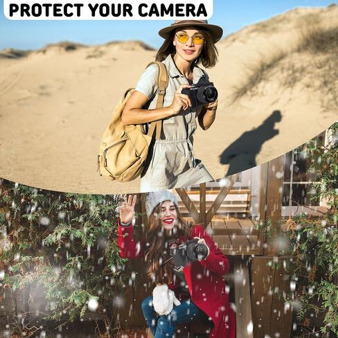 Camera Case for Sony A7C Alpha 7C- Protective Silicone DSLR Skin Cover, Detachable Cage, Shockproof, Dustproof (Black) in Kuwait