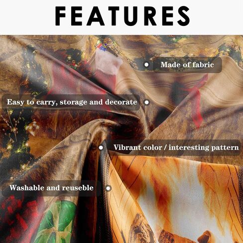 82.7"x59" Christmas Fireplace Backdrop, Fireplace Banner Background Merry Christmas Party Photoshoot Decor Xmas Winter Holiday Photography Photo Studio Props in Saudi Arabia