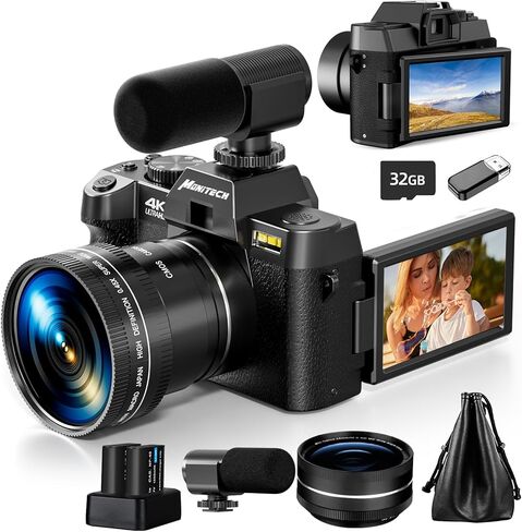 Mo-S100PRO-H-US-2024-5 Digital Cameras for Photography Upgrade, Black in Saudi Arabia