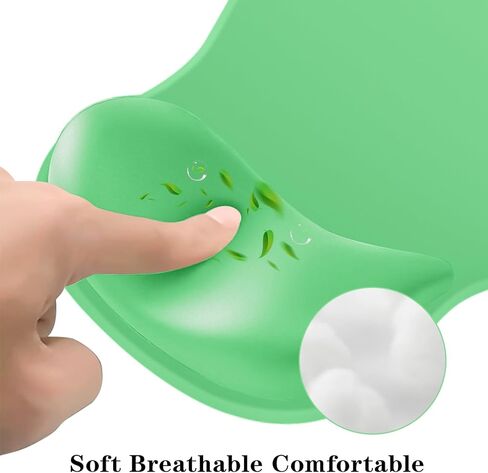 وسادة ماوس مع مسند للمعصم، وسادة ماوس مريحة مع دعم مريح لمسند المعصم من الجل وقاعدة من البولي يوريثان غير قابلة للانزلاق لسهولة الكتابة وتخفيف الألم، وسادة ماوس مكتبية متينة وقابلة للغسل (أزرق) in Kuwait