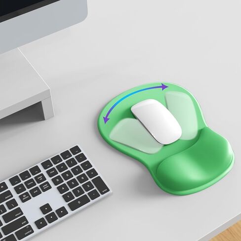 وسادة ماوس مع مسند للمعصم، وسادة ماوس مريحة مع دعم مريح لمسند المعصم من الجل وقاعدة من البولي يوريثان غير قابلة للانزلاق لسهولة الكتابة وتخفيف الألم، وسادة ماوس مكتبية متينة وقابلة للغسل (أزرق) in Kuwait