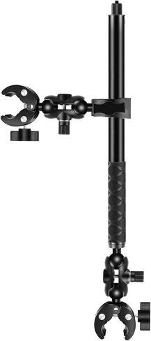 PULUZ Motorcycle Bike Handlebar Clamp Mount with Invisible 59" Selfie Stick for Riding Tracking Shooting, Suitable for insta360 X4/X3/X2/XONE/GO2/3 Action Camera in Kuwait