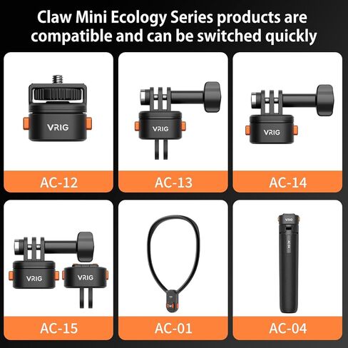 VRIG Claw Mini Quick Release Plate Camera Mount Adapter with 1/4" Screw, for Cameras, Tripod, Monopod, Stabilizer in Kuwait