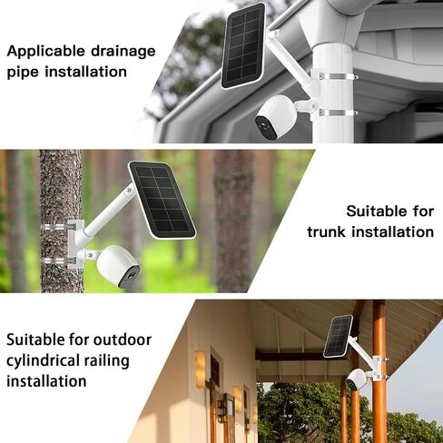 دعامة تثبيت عمود 2 في 1 للوحة Arlo الشمسية/Arlo Pro 3/Arlo Ultra1&2/Arlo Essential/Arlo Pro 4 /eufyCam ملحقات التثبيت الخارجية لـ Arlo pro 4 وArlo Solar Panel (أبيض) in Kuwait