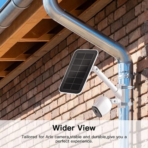 دعامة تثبيت عمود 2 في 1 للوحة Arlo الشمسية/Arlo Pro 3/Arlo Ultra1&2/Arlo Essential/Arlo Pro 4 /eufyCam ملحقات التثبيت الخارجية لـ Arlo pro 4 وArlo Solar Panel (أبيض) in Kuwait