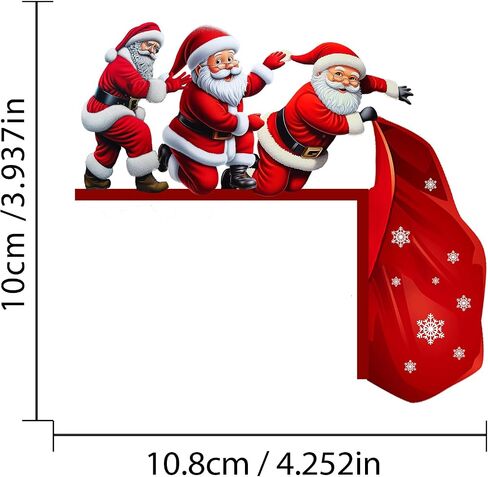 Christmas Decor Santa Claus Switch Stickers, Snowman Reindeer Elf Wall Stickers Switch Decals for Kids Bedroom Living Room Kitchen Office Home Decor Stickers (Santa Claus, Right Side) in Saudi Arabia
