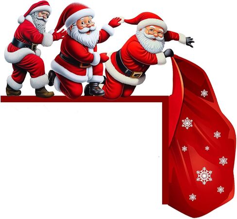 Christmas Decor Santa Claus Switch Stickers, Snowman Reindeer Elf Wall Stickers Switch Decals for Kids Bedroom Living Room Kitchen Office Home Decor Stickers (Santa Claus, Right Side) in Saudi Arabia