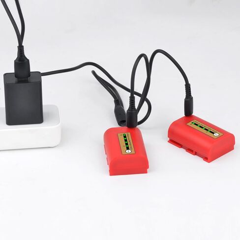 بطارية Tectra LP-E6 LP-E6N متوافقة مع Canon EOS R, R5, R6, 5D Mark II III IV, 5Ds, 5DS R, 6D, 7D, 7D Mark II, 60D, 70D, 80D,90D, C700, XC15 مع شاحن تعيين in Kuwait