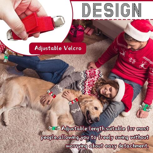 8 Pcs Band Wrist Bells,Christmas Wrist Bells,Jingle Bells Musical Instrument Percussion for Christmas Party Favors Toys,Birthday Gifts in Kuwait