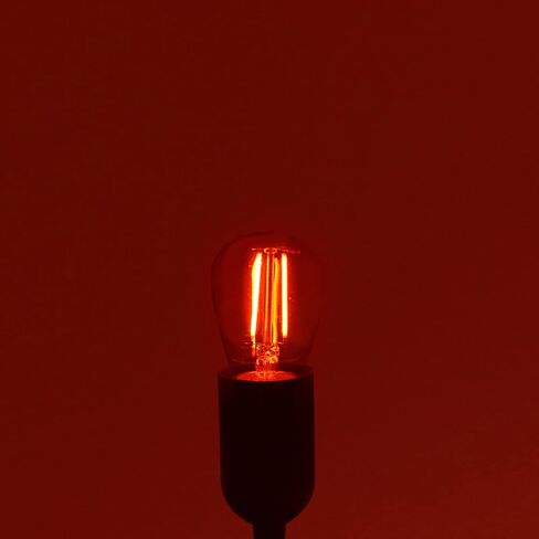 LUXRITE S14 Edison LED Red Light Bulbs, 0.5W, Colored LED Bulbs for Outdoor String Lights, UL Listed, E26 Base, Indoor Outdoor, Decoration, Party, Holiday, String Light Replacement Bulbs (4 Pack) in Saudi Arabia