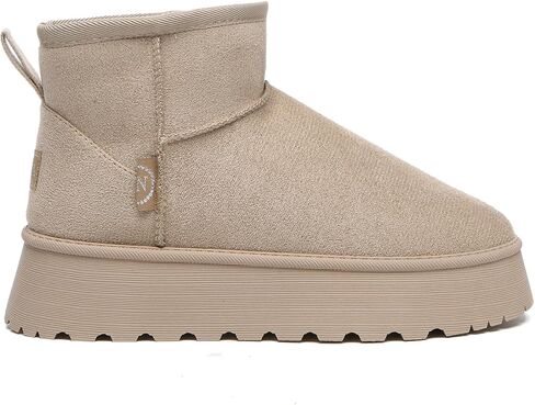 Bernal Winter Snow Boots for Women Warm Suede Faux Fur Lining Shorty Boots Classic Comfortable Platform Slip On Ankle Boots for Outdoor Indoor in Saudi Arabia
