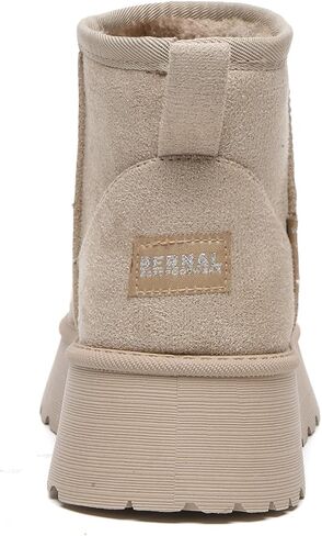 Bernal Winter Snow Boots for Women Warm Suede Faux Fur Lining Shorty Boots Classic Comfortable Platform Slip On Ankle Boots for Outdoor Indoor in Saudi Arabia