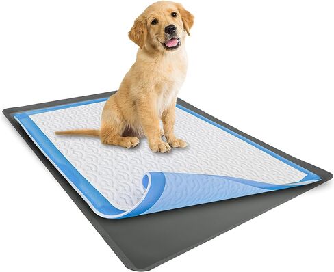 Dog Pee Pad Holder Tray Fits for 30" x 23" Pee Pads - 1 Pack - Sky Grey in Kuwait