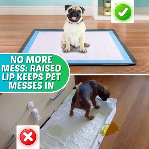 Dog Pee Pad Holder Tray Fits for 30" x 23" Pee Pads - 1 Pack - Sky Grey in Kuwait