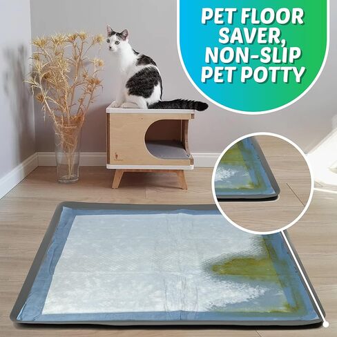 Dog Pee Pad Holder Tray Fits for 30" x 23" Pee Pads - 1 Pack - Sky Grey in Kuwait