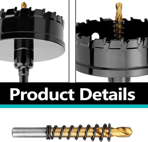 19mm（ 3/4 inch ）Carbide Hole Saw,Metal Steel Hole Saw,Stainless Steel Drill Bit, Hole Cutter for Stainless Steel,Sheet Metal, Thick Metal and Iron,Black (19mm（ 3/4 inch ）) in Saudi Arabia