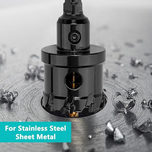 19mm（ 3/4 inch ）Carbide Hole Saw,Metal Steel Hole Saw,Stainless Steel Drill Bit, Hole Cutter for Stainless Steel,Sheet Metal, Thick Metal and Iron,Black (19mm（ 3/4 inch ）) in Saudi Arabia