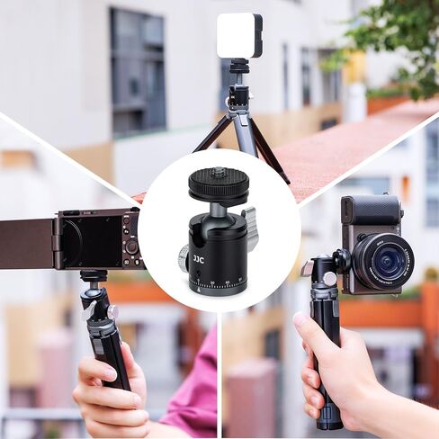 Mini Ball Head, Ballhead Tripod Mount Adapter Converter for Tripod Monopod Camera LED Light Microphone, Cold Shoe Tripod Mount Adapter for Photography, 1/4''-20 to Cold Shoe Mount Adapter in Kuwait