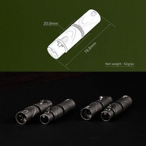 XLR Male to Male Adapter,5 Pin XLR Male to 5 Pin XLR Male Connector for DMX Audio Microphone Mixer Mic Extension XLR Splitter-2 Pack (5PIN XLR Male to 5PIN XLR Male(D1067)) in Kuwait
