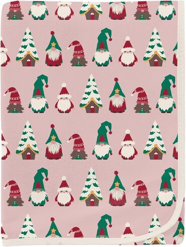KicKee Print Swaddle Blankets, Silky Soft Baby Blanket, Security Blanket, Sized 40" x 29" (Peacock Plaid - One Size) in Kuwait