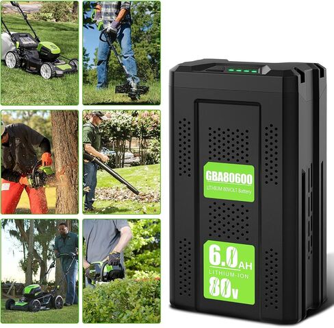 Bonacell 6.0Ah Replacement for Greenworks 80V Battery Compatible for Greenworks Pro 80 Volt Battery GBA80200 GBA80250 GBA80300 GBA80400 GBA80500 Max Cordless Power Tools in Kuwait