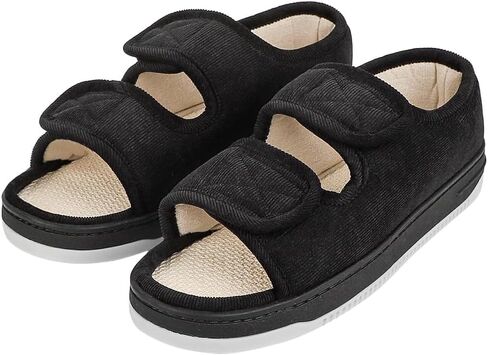 Diabetic Swollen Sandals for Men Women Wide Width Edema Adjustable Extra Wide Open Toe Diabetic Slippers for Swollen Feet Arthritis Elderly Swelling Neuropathy Lymphedema Surgery Recovery Footwear in Saudi Arabia