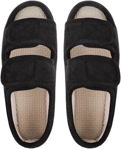 Diabetic Swollen Sandals for Men Women Wide Width Edema Adjustable Extra Wide Open Toe Diabetic Slippers for Swollen Feet Arthritis Elderly Swelling Neuropathy Lymphedema Surgery Recovery Footwear in Saudi Arabia