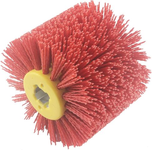 عجلة رسم الأسلاك الكاشطة، 120 × 100 مم، فرش تلميع حمراء ممتازة، فرشاة سنفرة ديامابراش لأداة تلميع الخشب، أداة تكييف السطح (120 حبيبة) in Kuwait