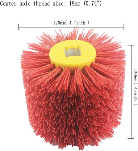 عجلة رسم الأسلاك الكاشطة، 120 × 100 مم، فرش تلميع حمراء ممتازة، فرشاة سنفرة ديامابراش لأداة تلميع الخشب، أداة تكييف السطح (120 حبيبة) in Kuwait