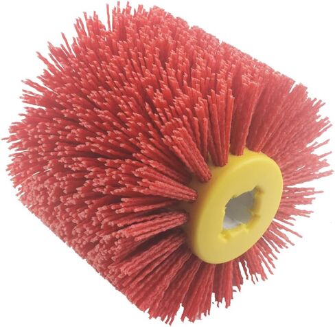 عجلة رسم الأسلاك الكاشطة، 120 × 100 مم، فرش تلميع حمراء ممتازة، فرشاة سنفرة ديامابراش لأداة تلميع الخشب، أداة تكييف السطح (120 حبيبة) in Kuwait