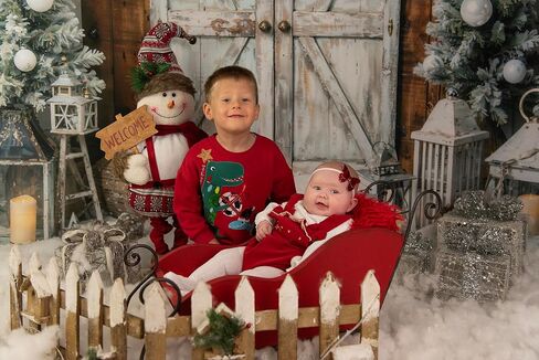 Kate Christmas Photography Backdrop Winter Snow Tree Party Decoation Background Xmas Barn Door Kids Photo Booth Props, 7x5ft in Saudi Arabia