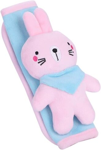 ITODA لطيف الكرتون مقعد السيارة منصات غطاء الحزام، الكتف حزام الأمان حزام الأمان التفاف وسادة عالمية حقيبة الظهر عربة لينة وسادة السفر الرقبة حامي للبالغين والأطفال in Kuwait