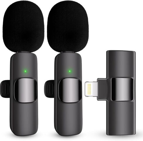 Professional Lavalier Lapel Microphone Omnidirectional Condenser Mic for iPhone iPad iPod Android Smartphone Laptop PC, Recording Mic for YouTube Interview Video Tiktok in Saudi Arabia